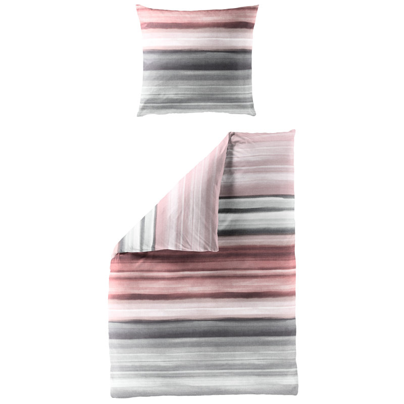 Cotton Striped Duvet Cover Set with Pillow Shams