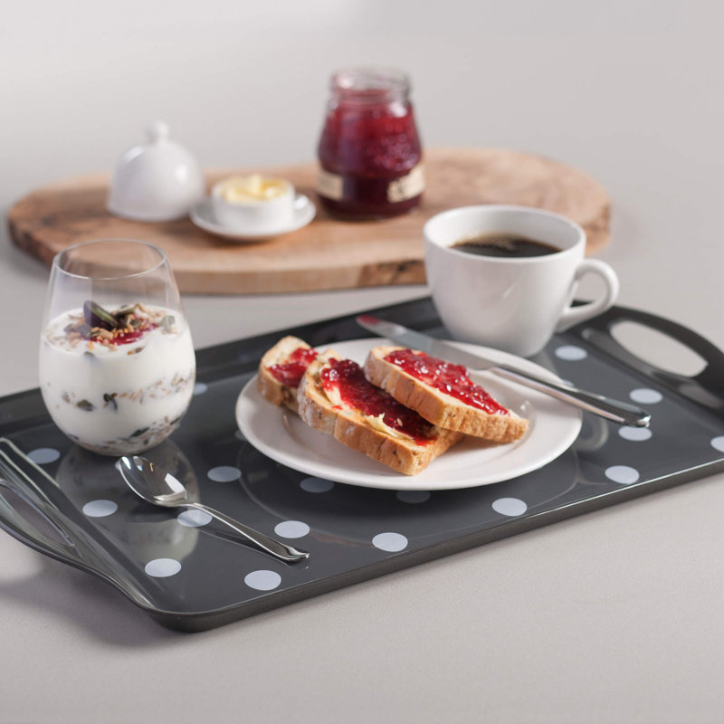 Melamine Serving Tray, Large, Dark Grey