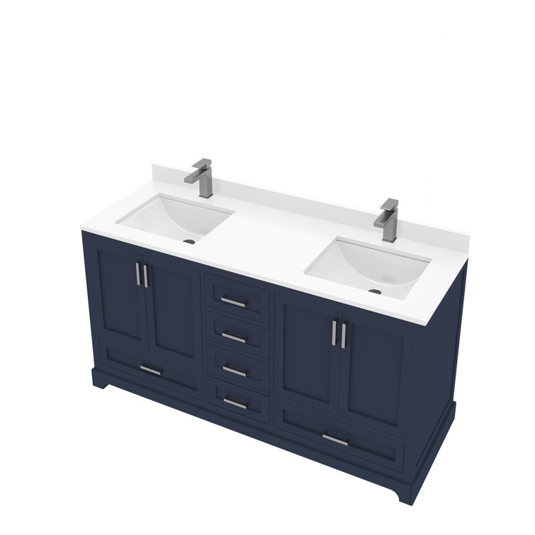 Ayna Decors Maya 60'' Double Bathroom Vanity with Quartz Top with