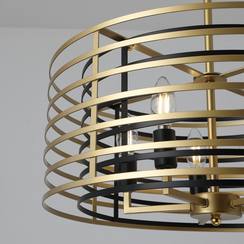 Luminaire suspendu surdimensionné réglable à 5 lumières 19,68 pouces à conception unique