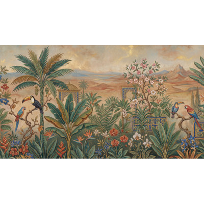 Papier peint oiseaux tropicaux