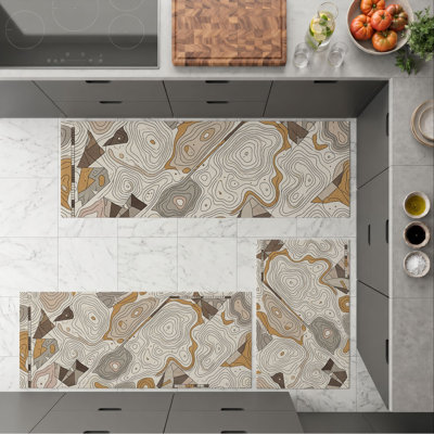 Tapis de cuisine lavables antidérapants Abstract Swirl