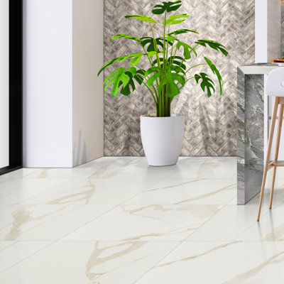 Ardena 24 in. x 24 in. Matte Porcelain Stone Look Floor and Wall Tile