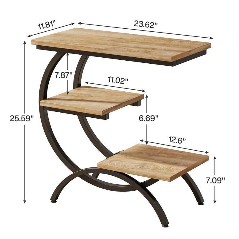 Table de bout Raylen C, Marron clair