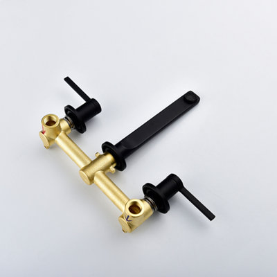 Wall Mounted Optional 2-handle Bathroom Faucet