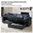 Brandee 104"W 2 - Piece Reversible Corduroy Sectional Sofa Chaise with Storage-96600090
