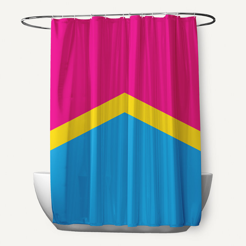Rideau de douche Pansexual, Rose / bleu / jaune