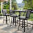 Cemalettin Outdoor Patio Stool with Cushion-422743748-422743751-414083254