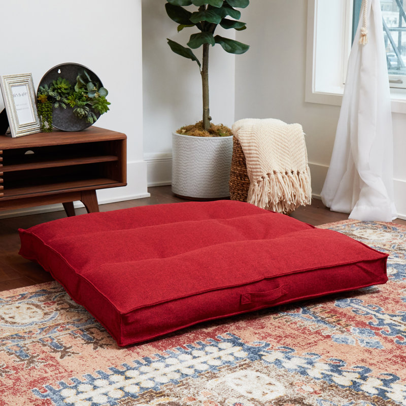 Lit pour chien Longwood, Grand (l 40 po x P 40 po x H 6 po), Rouge écarlate