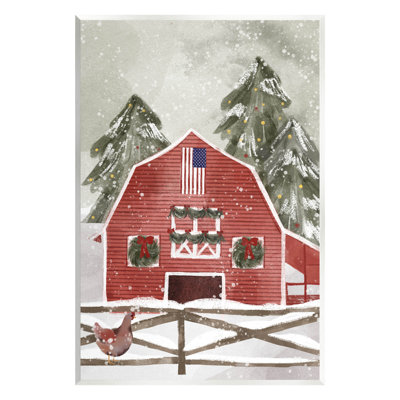 Snowy Country Barn American at-222