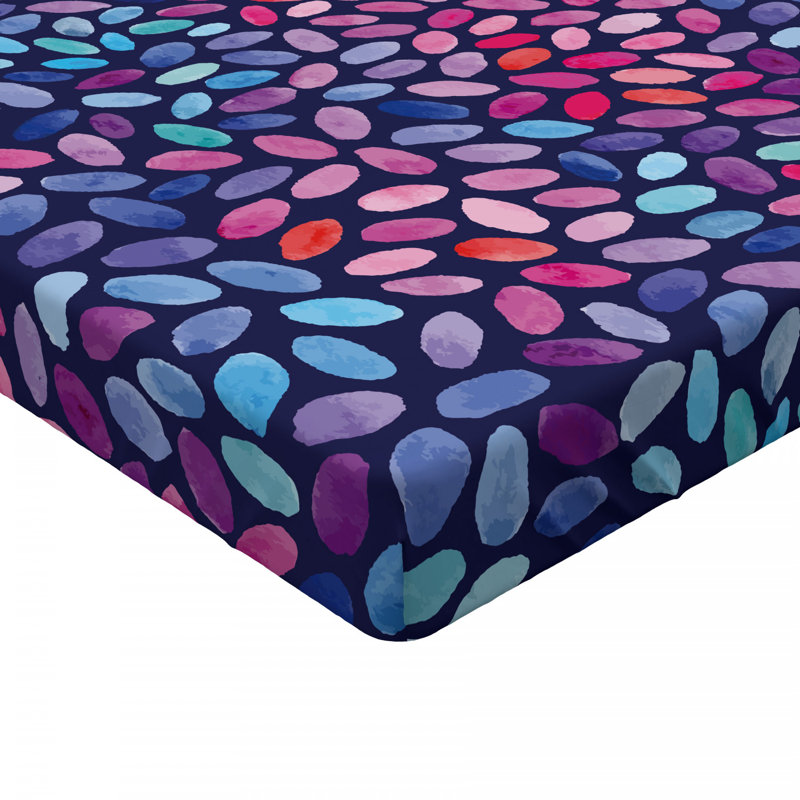 Microfiber Geometric Fitted Sheet, Full Fitted Sheet