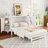Space-saving Full Murphy Bed With Hidden Storage And Modern Woven Design