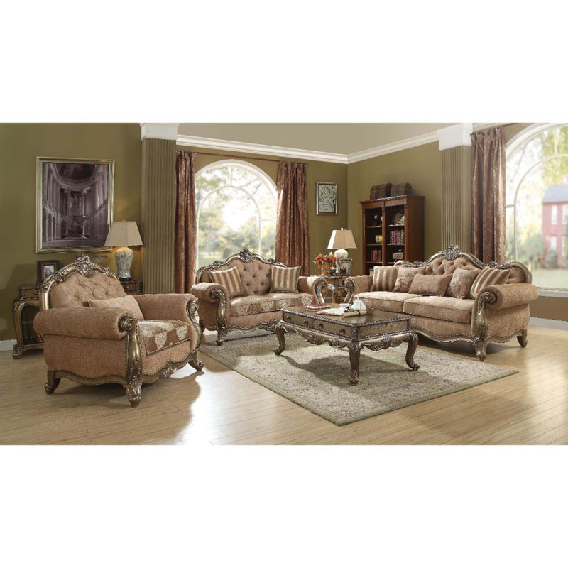 Tissu pour causeuse Damien, Taupe, Brun