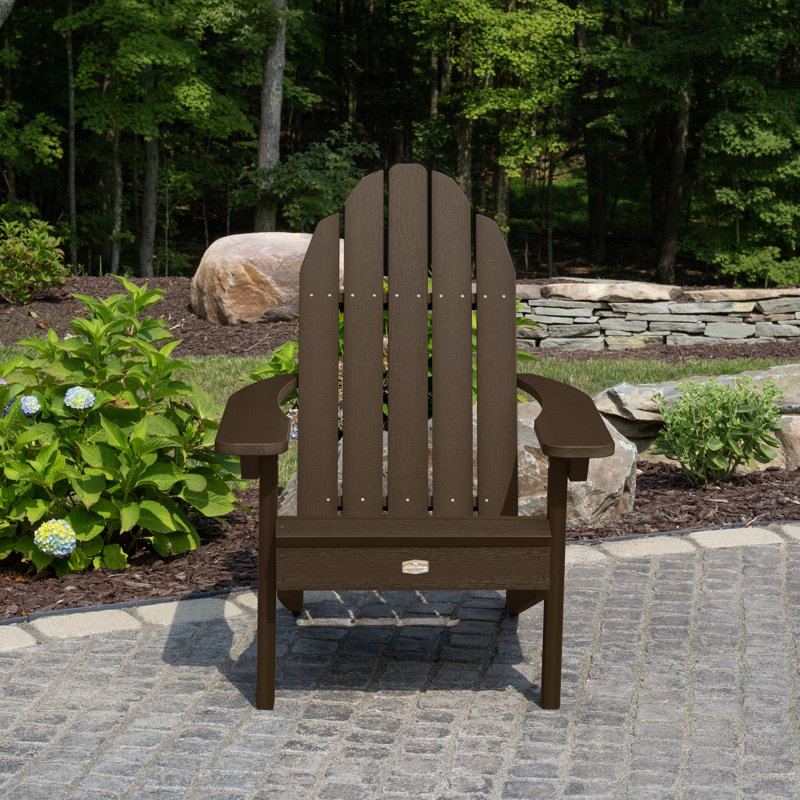Hintz Outdoor Adirondack Chair, Dark Brown