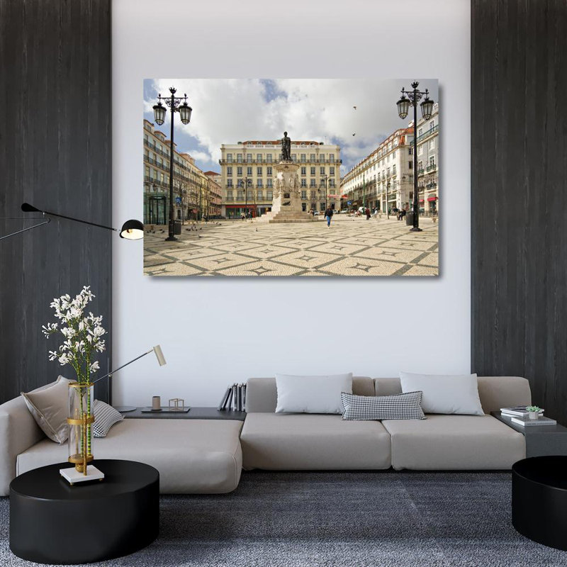 Place Camoens, Lisbonne, Portugal, H 32 po x l 48 po