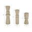 Sagebrook Home 3-Pieces Flowood Brown Quartz Resin Candlestic