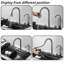 Black Gray31.5" Flying Rain Stainless Steel Waterfall Kitchen Sink with Faucet Single Bowl