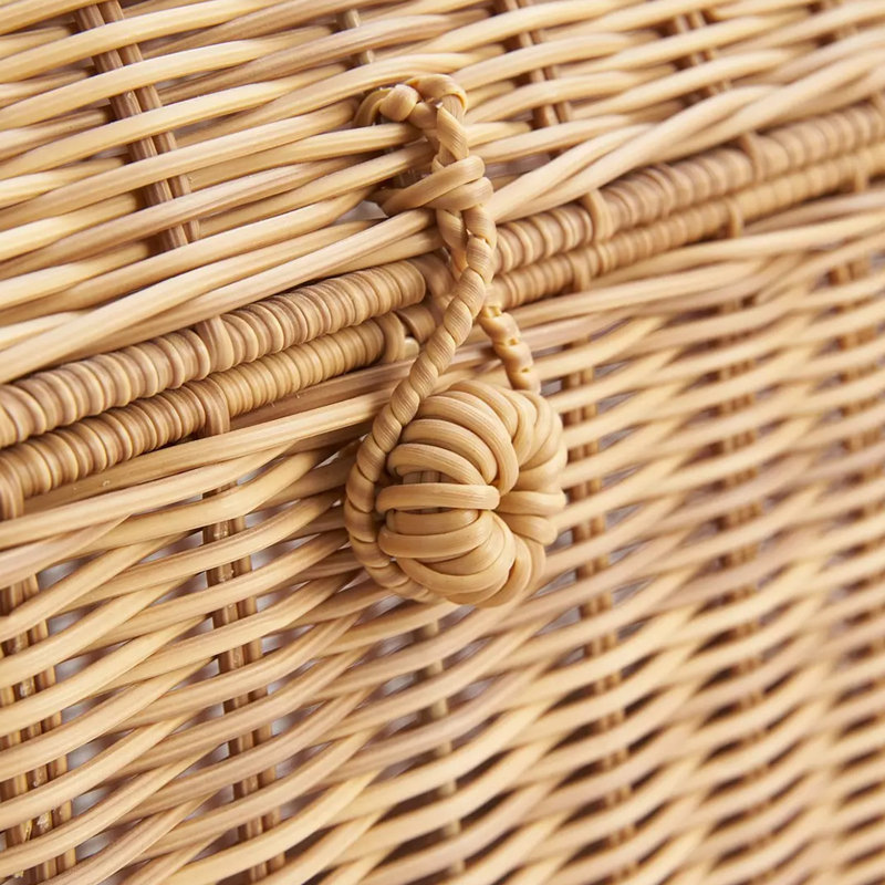 Wicker Storage Chest, Gold