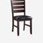 Chaise d'appoint en cuir synthétique et finition cerisier Urbana (ensemble de 2)