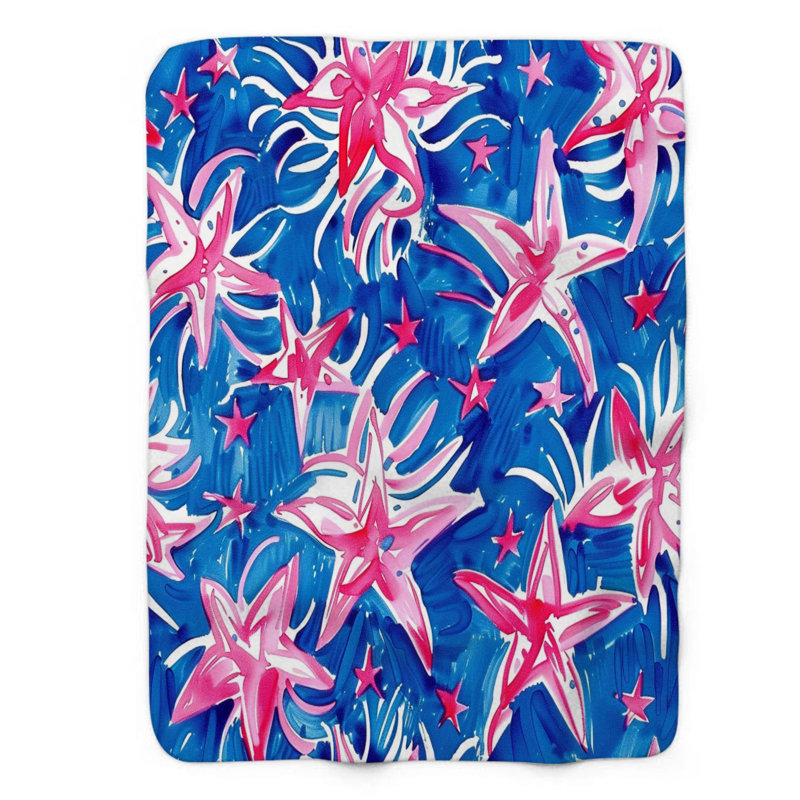 Vibrant Pyrotechnics - 1 Piece Premium Sherpa Blanket, 60" W x 80" L