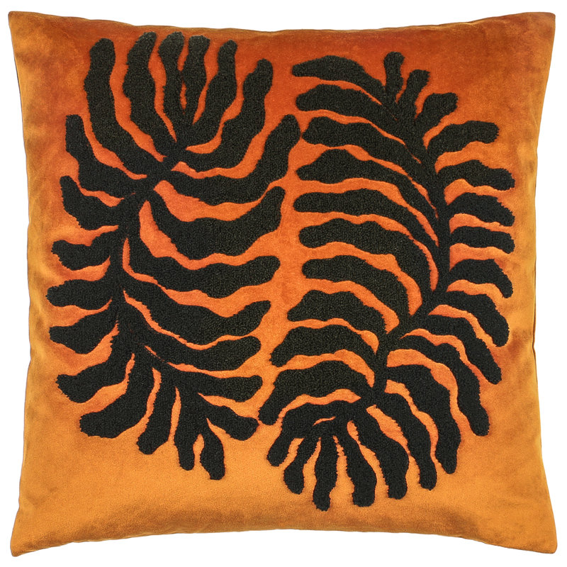Floral Square Cushion, Ginger