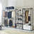 Walk-In Closet With Five Shelves - Wood And Metal Construction, Powder Coated Frame Durability, Deep Storage Options, Water & Heat Finish, Stain Scratch , E0 Grade Board, Double Thickness , Made In ,