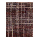 Rug & Kilim’S Contemporary Rug In Red With Stripes And Geometric Patterns