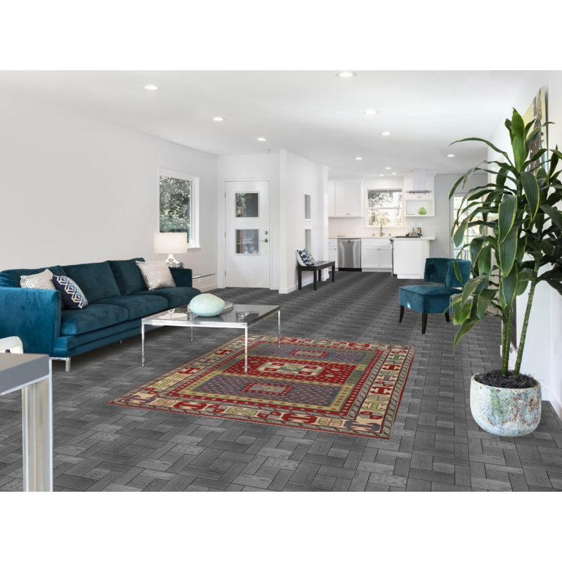 Tapis oriental géométrique Kazak 5