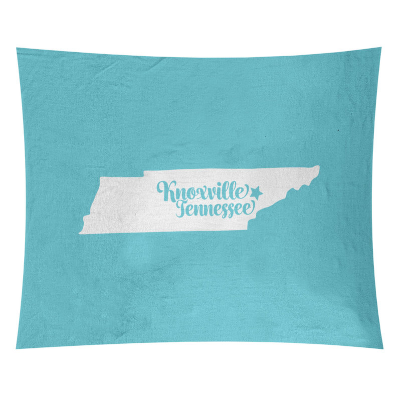 Tapisserie de Knoxville, Tennessee, H 27,5 po x l 37,5 po, Bleu sarcelle