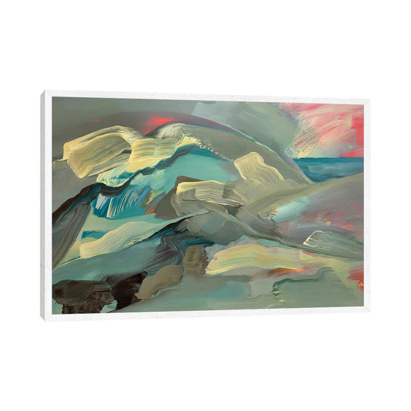 Ocean II by Pamela Staker - Painting on Canvas, 66.04 cm H x 45.72 cm W, White Framed