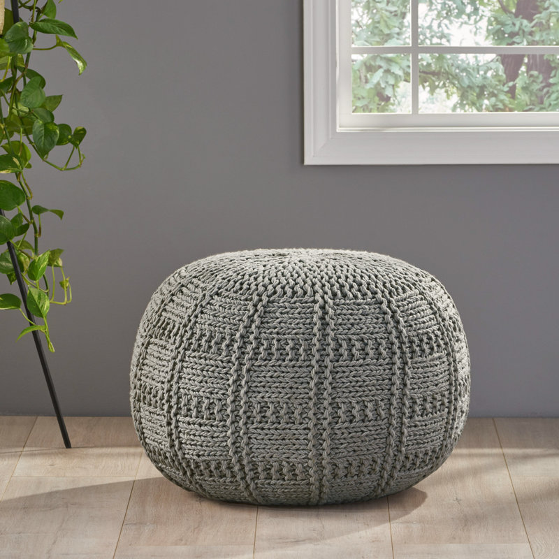 Pouf rond en coton 20 x 20 Yuny