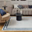 Carmel Modern Bordered Cream/Navy Area Rug-128552593