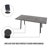 55.12-70.87"Expandable Modern Kitchen Dining Table, Rectangular MDF Dining Table For 4-6 People, Medieval Industrial Style, With Black Metal Legs, Suitable For Home&Kitchen (Gray)