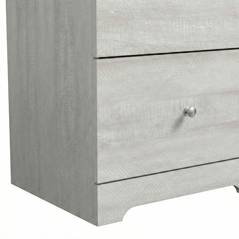 Table de chevet moderne à 2 tiroirs 23,7 po Blaklee, Chêne gris cendré, Individuel