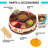 Nostalgia NCCA5 Lazy Susan Chocolate & Caramel Apple Party with Heated Fondue Pot, 25 Sticks, Decorating and Toppings Trays