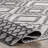 Akihisa Geometric High Low Textured Gray/Ivory Area Rug-1721540347