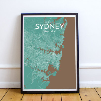 Sydney City Map - No Frame Print