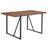 5-Piece Modern  Industrial Rectangular Wood Dining Set with Faux Leather Chairs-1424861328