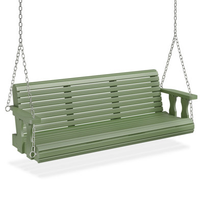 Katheryn Solid Wood Porch Swing