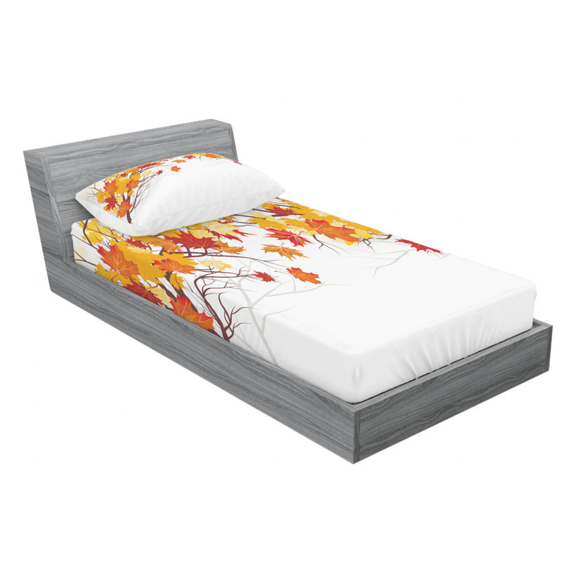 Fall Microfiber Sheet Set, Twin XL Sheet Set + Fitted Sheet + 1 Pillowcase