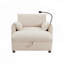 Canapé simple avec repose-pieds réglable Support de téléphone Chargeur USB Accoudoirs en forme de coussin pour le salon-2025513074