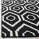 Bullock Hand Woven Flat Weave Wool/Cotton Geometric Rug in Black/Ivory