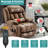 Latitude Run Oversized Dual Motor Lay Flat Power Lift Recliner Chair For Big Elderly With Heat Massage, Large Sleeping Electric Recliner With Extended Footrest, Lumbar Pillow, Usb & Type-C Ports-1015802017