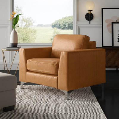 Fauteuil club en cuir 41 po