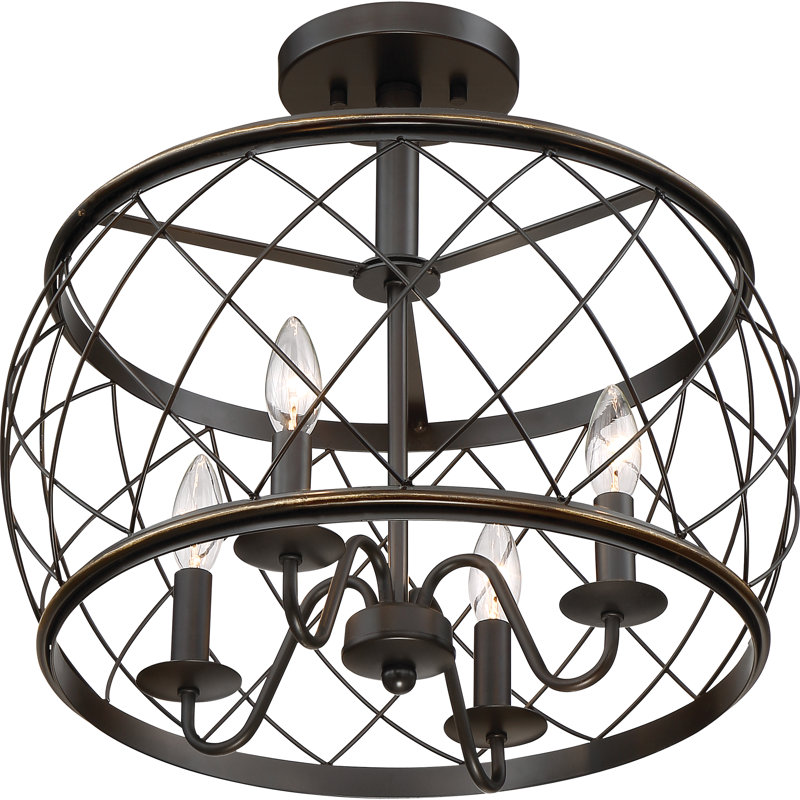 Arton Semi Flush Mount, Palladian Bronze
