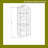 Corner Display Cabinet with Adjustable Glass Shelves, Vintage Finish Curio with Push-Open Doors-118323403