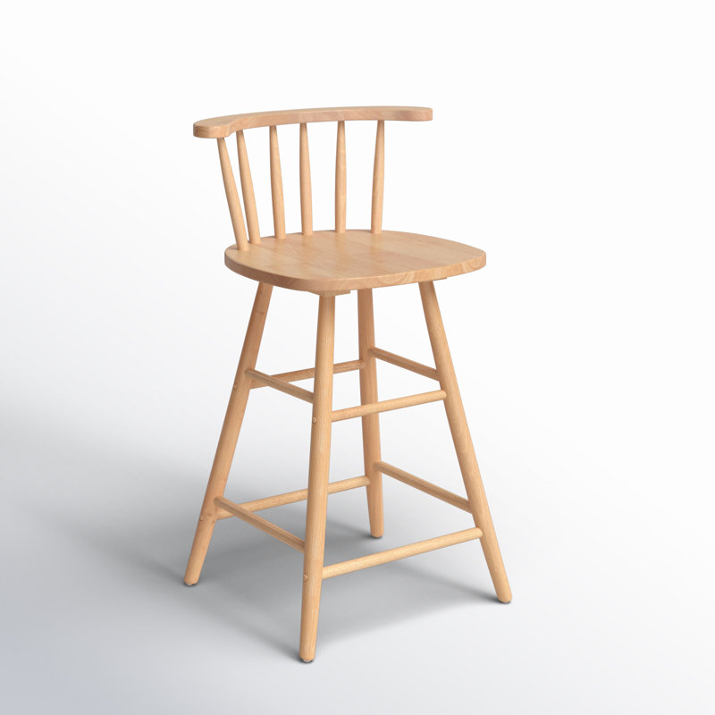 Tabouret de comptoir en bois, Naturel