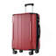 Valise rigide, valises en ABS léger et durable avec roues doubles, bagage à carreaux extensible de 24 pouces (rouge)