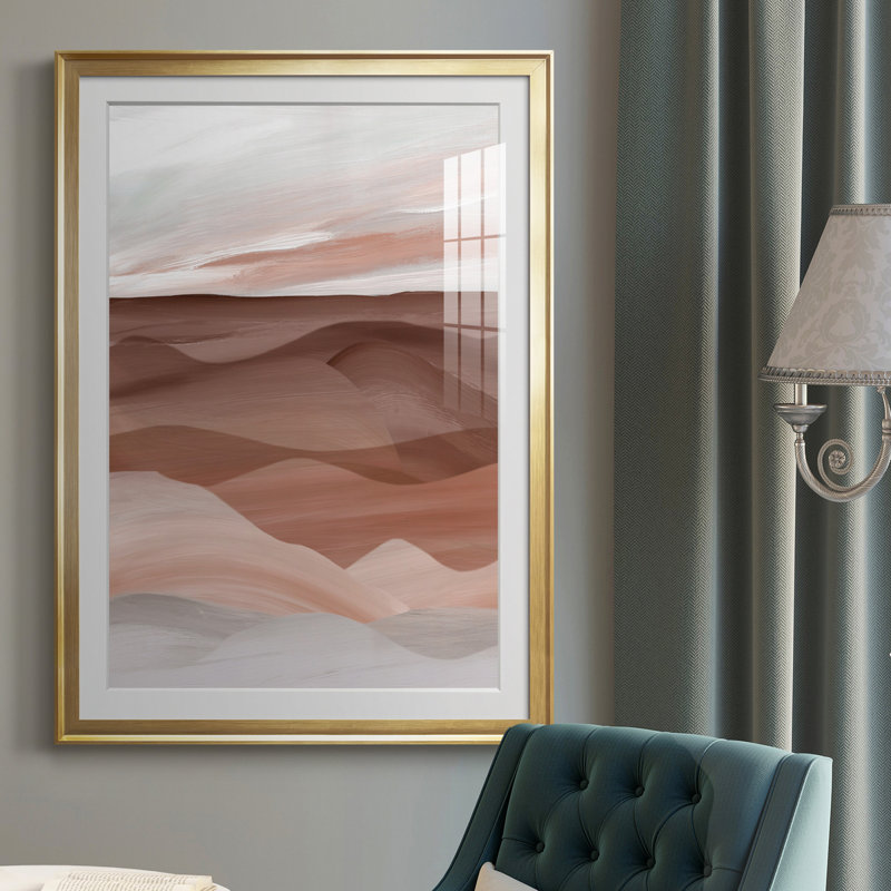 Sedona Valley, reproduction encadrée de qualité supérieure - prête à être accrochée, H 30,5 po x l 42,5 po x P 1,5 po, Or
