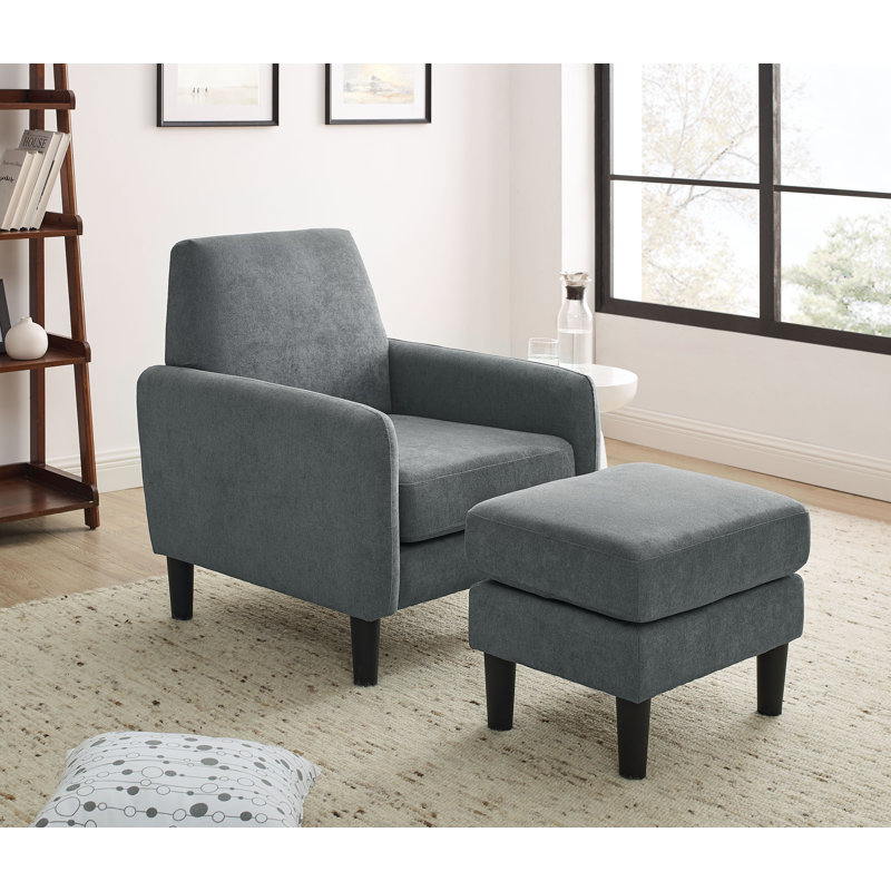 Carmelinda Upholstered Accent Chair - Navy Blue